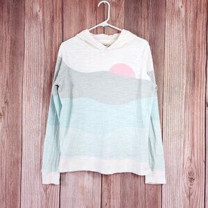 Faherty Sun and Wave Hoodie Mens Small Pullover Casual Comfort Organic Cotton